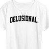 Women's - Instant Message - Delusional Collegiate Short Sleeve Graphic T-Shirt - 2 of 4
