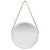 vidaXL Wall Mirror with Strap 15.7" Silver - 2 of 4