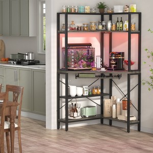 Aheaplus Corner Computer Desk with Hutch, Gaming Desk with Keyboard Tray for Home Office - 1 of 4