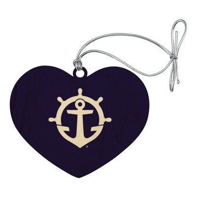 University of Portland Pilots Logo Heart Love Wood Christmas Tree Holiday Ornament