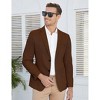 Clearlove Men's Linen Cotton Blend Two-Button Unstructured Blazer with Patch Pockets Relaxed Fit Sport Coat Business - 4 of 4