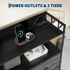 Dresser with Fabric Drawers with 11 Drawers for Storage Clothes,4 Side Pockets,Charging Station & LED Lights,Hooks,Shelves - 3 of 4