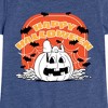 Girls' - Peanuts - Peanuts Retro Halloween Fitted Short Sleeve Graphic T-Shirt - 2 of 4
