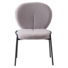 LeisureMod Celestial Modern Dining Chair in Upholstered Cotton Boucle with Black Iron Frame - 4 of 4
