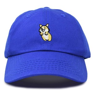 Dalix Leaping Corgi Embroidered Cap Cotton Baseball Hat Nautical Womens - 1 of 4
