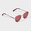 Women's Metal Round Sunglasses - A New Day™ Rose Gold - 2 of 2
