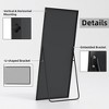 Wooakway Black/Gold/Silver Metal Full Length Mirrors Accent Wall Mirror Freestand Mirror with Bracket - 4 of 4