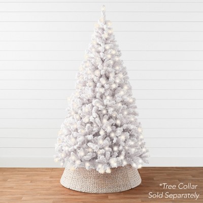 7.5ft White Pre-Lit Pine Christmas Tree with Incandescent Lights