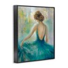 Stupell Industries Woman Green Dress Painting Framed Giclee Art - 2 of 4