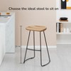 MH London Ember 29" Saddle Seat Solid Wood and Metal Bar Stool - 4 of 4