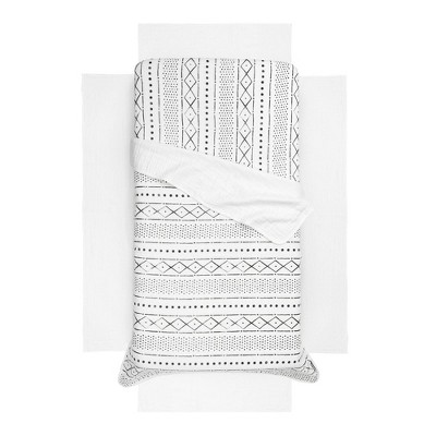 South Shore Dreamit Muslin Baby Bedding Set - White and Gray - 3pc