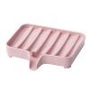 Plastic Soap Dish Storage Box(Pink) - 2 of 4