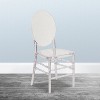 Emma and Oliver Crystal Ice Stacking Chair with Elongated Oval Back - 2 of 4