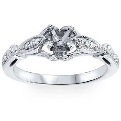 Pompeii3 1/10ct Diamond Vintage Engagement Setting Platinum