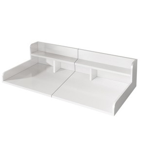 FONTOI Laundry Shelf Topper with Edge, Washer Dryer Countertop, Double Layer Organizer for Washer and Dryer Laundry Hamper, White, 27.5"*12"*54" - 1 of 4