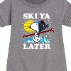 - Peanuts - Snoopy Ski Ya Later Graphic Short Sleeve Fleece Dress - 2 of 4