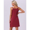 INSPIRE CHIC Women's Modal Soft Spaghetti Dress Crewneck Sleepwear - 4 of 4