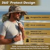 Solaris Men’s Women’s Wide Brim Bucket Hat with Neck Flap, Breathable Lightweight Outdoor Sun Hat for Hiking, Camping, Gardening - 3 of 4