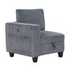 CAVINAS Corduroy Accent Chair with 1 Arm and Hidden Storage,Modern Upholstered Living Room Chairs,Reading Chairs for Living Room - 2 of 4