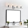 Elegant Lighting Jaelynn 4 light Black and Clear Bath Sconce - 3 of 4