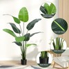 Whizmax Artificial Bird of Paradise Plant Fake Palm Tree for Home Office Perfect Housewarming Gift with 8 Trunks Faux Leaves - 4 of 4