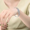 Guili Sterling Silver Link Bracelet with Clear Round and Blue Baguette CZ in Green or Blue—Dazzling, Versatile, and Stylish for Any Look. - 3 of 3