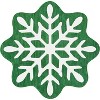 Christmas Snowflake Mat  Washable Bathroom Rug, Non-Slip Welcome Doormat for Entryway, Porch, Kitchen, or Bedroom Winter Decor - 4 of 4