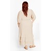 Women's Plus Size Bea Dress - oat | CITY CHIC - 3 of 4