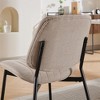 Dining Chairs Set of 2, Mid Century Modern Upholstered Dining Chair with Metal Legs, Upholstered Dining Chairs Set for Home Office Kitchen Dining Room - image 4 of 4