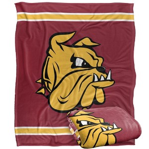 University Of Minnesota Duluth Primary Logo Stripes Silky 50x60 Blanket, 1 Sided - 1 of 4