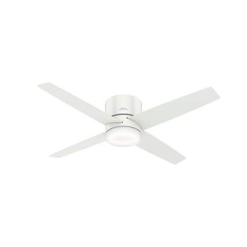 54" LED Advocate WiFi Low Profile Ceiling Fan with Remote (Includes Light Bulb) White - Hunter