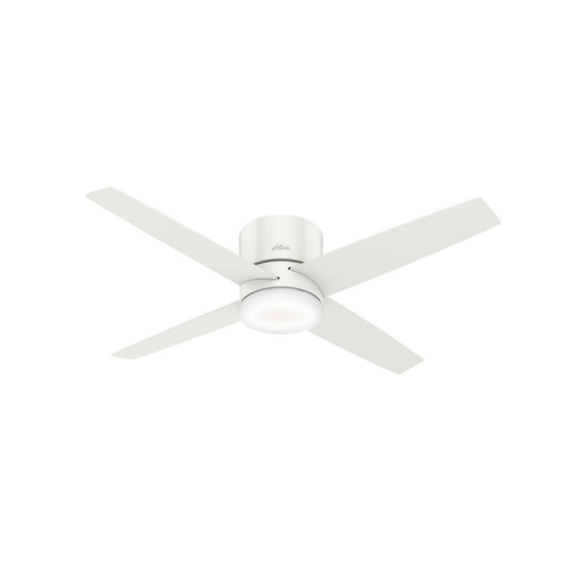 54&#34; LED Advocate WiFi Low Profile Ceiling Fan with Remote (Includes Light Bulb) White - Hunter, 1 of 13