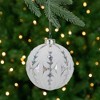 Northlight 3.25" Clear Iridescent with White Frost Glass Ball Christmas Ornament - image 2 of 4