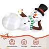 Syemin Inflatable Holiday Decorations 9.8 FT Christmas Inflatable Decoration Inflatable Lying Snowman Funny Blow Up Yard Decor, White, 118"*33.5"*71" - 2 of 4
