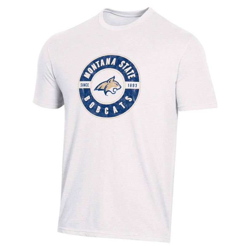 NCAA Montana State Bobcats Men&#39;s White Biblend T-Shirt, 1 of 4