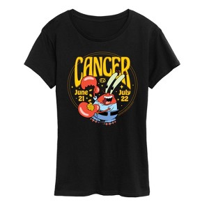 Women's - Spongebob Squarepants - Cancer Mr Krabs Astrology Short Sleeve Graphic T-Shirt - 1 of 4