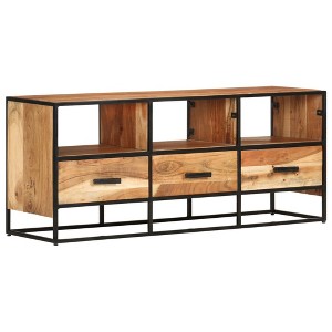 vidaXL TV Stand 43.3 in.x11.8 in.x17.7 in. Solid Wood Acacia - 1 of 4