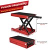 Motorcycle lift with casters, 1100 lb capacity, wide deck, safety pin, center lift crank bracket, suitable for motorcycles, ATVs, cruisers, etc. - 2 of 4