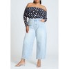 ELOQUII Women's Plus Size Off The Shoulder Polka Dot Top - 4 of 4