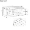 PAGED 42.5" L Distressed Storage Ottoman with Velvet Cushion, Entryway Bench with 2 Drawers and 2 Cabinets, Shoe Bench for Living Room, Entryway - 2 of 4