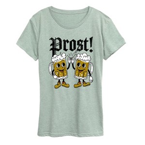 Women's - Instant Message - Oktoberfest Prost Beers Short Sleeve Graphic T-Shirt - 1 of 4