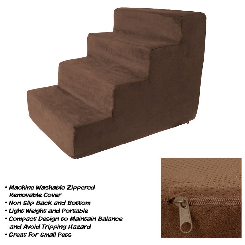 Pet Adobe High Density Foam Stairs for Pets - Brown, 4 of 6