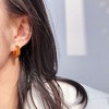 Anna-Kaci Women's Huggie Hoop Earrings with Enamel Accent - 2 of 4
