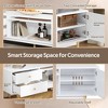PAGED Modern TV Stand with Door Rebound Device, Wooden Media Console Table with Multi-Functional Storage, TV Stands for Living Room - 3 of 4