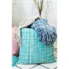 carol & frank 20" x 20" Thatcher Solid Woven Lagoon Green Cotton Decor Throw Pillow - 4 of 4