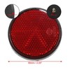 Unique Bargains M6x1.0 Motorcycle Bike Round Screw-on Warning Reflector Orange Red 4 Pcs - 3 of 4