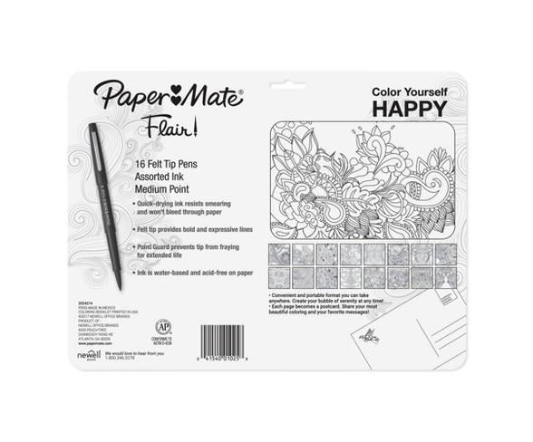 Paper Mate Flair Coloring Kit 17pc