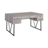 Coaster Home Furniture Analiese Industrial 4 Drawer Home Office Writing Desk, Grey Driftwood Finish