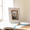 Antique Embossed Picture Frame White Wash Metal, MDF, Mango Wood & Glass by Foreside Home & Garden - 2 of 4