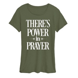 Women's - Instant Message - There's Power In Prayer Short Sleeve Graphic T-Shirt - 1 of 4